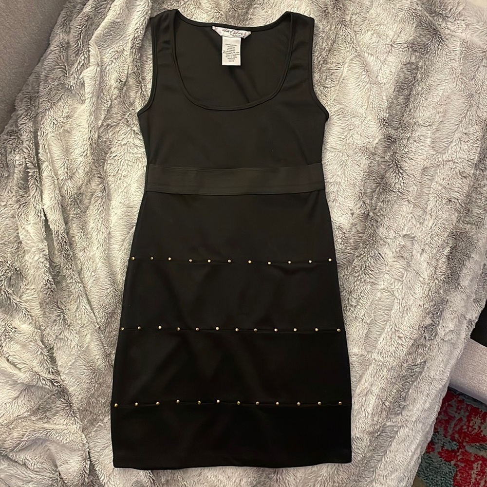 Slimming Black Mini Dress, Size: Small